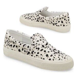 NEW Madewell Sidewalk Slip On Sneaker Genuine Calf Hair Spatter Painted 7 $98